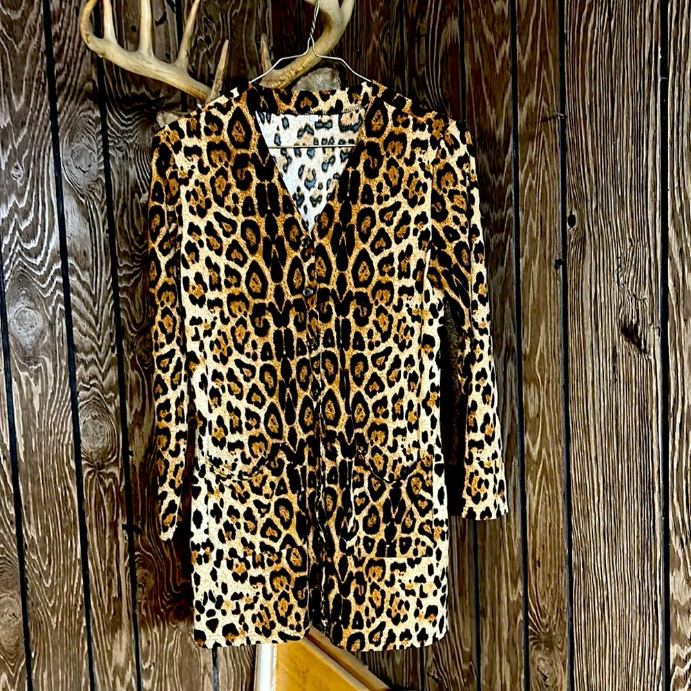 Leopard print shirt or cover up
